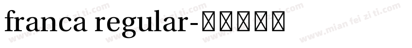 franca regular字体转换